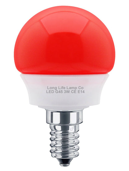 3w LED Coloured Mini Globe Golf Balls E27 E14 B22 - Energy Light Bulbs - Free delivery on all orders