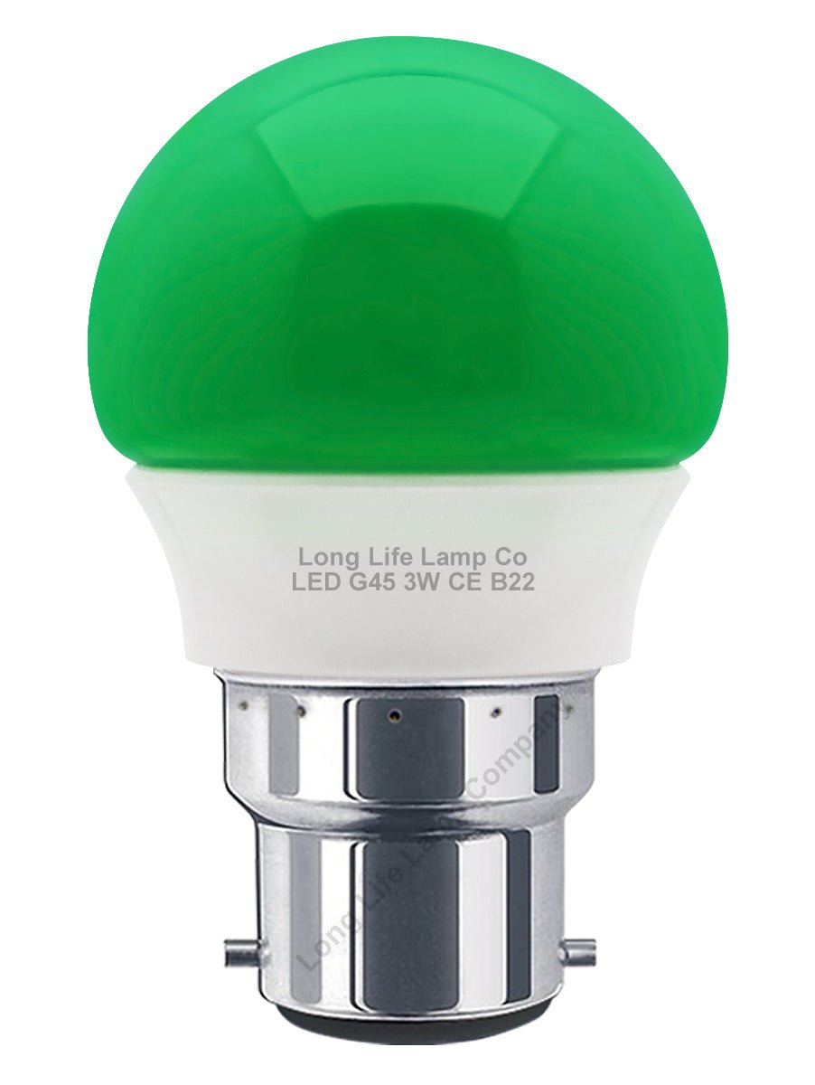 3w LED Coloured Mini Globe Golf Balls E27 E14 B22 - Energy Light Bulbs - Free delivery on all orders
