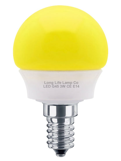 3w LED Coloured Mini Globe Golf Balls E27 E14 B22 - Energy Light Bulbs - Free delivery on all orders