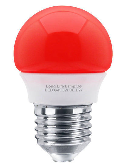 3w LED Coloured Mini Globe Golf Balls E27 E14 B22 - Energy Light Bulbs - Free delivery on all orders