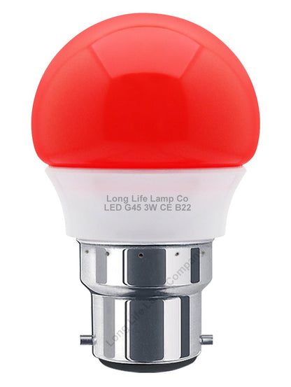 3w LED Coloured Mini Globe Golf Balls E27 E14 B22 - Energy Light Bulbs - Free delivery on all orders