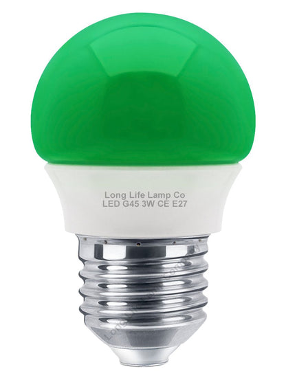 3w LED Coloured Mini Globe Golf Balls E27 E14 B22 - Energy Light Bulbs - Free delivery on all orders