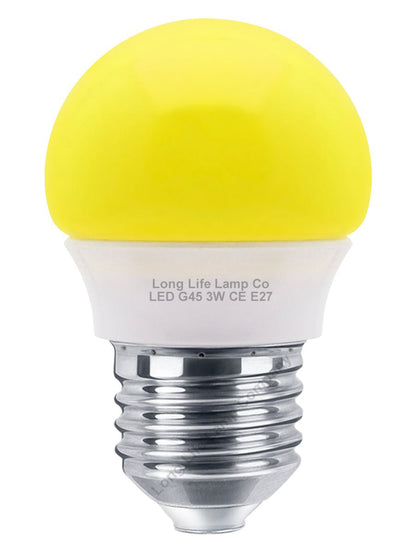 3w LED Coloured Mini Globe Golf Balls E27 E14 B22 - Energy Light Bulbs - Free delivery on all orders