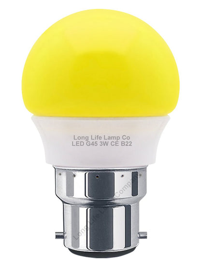3w LED Coloured Mini Globe Golf Balls E27 E14 B22 - Energy Light Bulbs - Free delivery on all orders