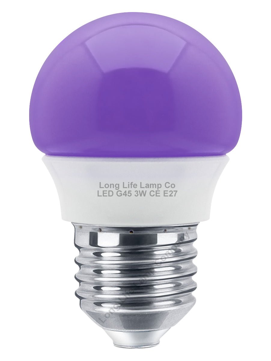 3w LED Coloured Mini Globe Golf Balls E27 E14 B22 - Energy Light Bulbs - Free delivery on all orders