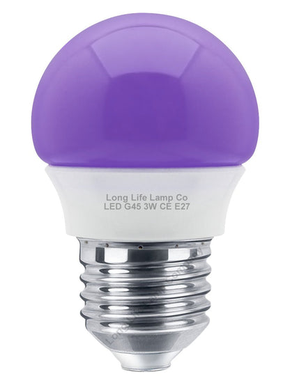 3w LED Coloured Mini Globe Golf Balls E27 E14 B22 - Energy Light Bulbs - Free delivery on all orders