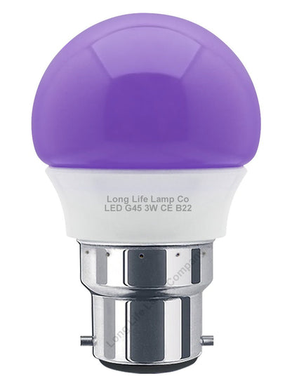 3w LED Coloured Mini Globe Golf Balls E27 E14 B22 - Energy Light Bulbs - Free delivery on all orders
