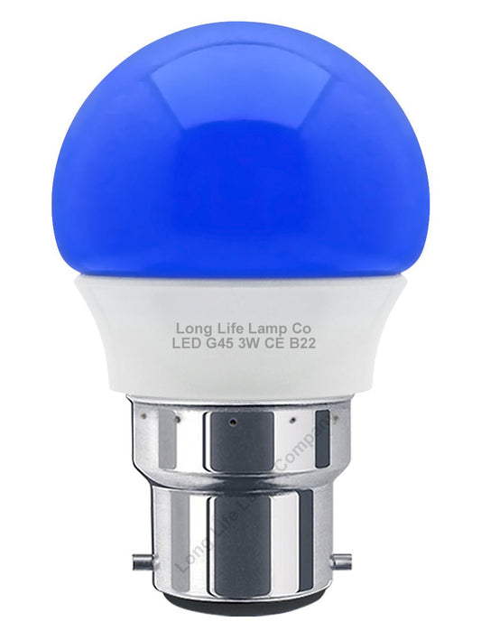 3w LED Coloured Mini Globe Golf Balls E27 E14 B22 - Energy Light Bulbs - Free delivery on all orders
