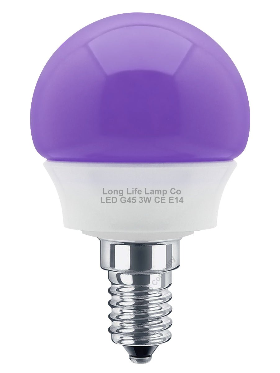 3w LED Coloured Mini Globe Golf Balls E27 E14 B22 - Energy Light Bulbs - Free delivery on all orders