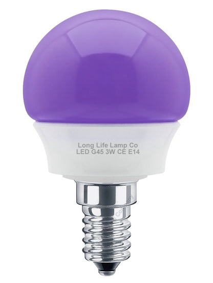 3w LED Coloured Mini Globe Golf Balls E27 E14 B22 - Energy Light Bulbs - Free delivery on all orders