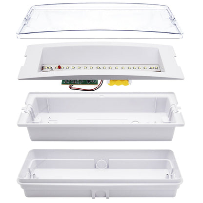 3w LED Emergency Light Non - Maintained/Maintained 180 Minutes with Green Legend Fire Exit EML02 - Energy Light Bulbs - Free delivery on all orders
