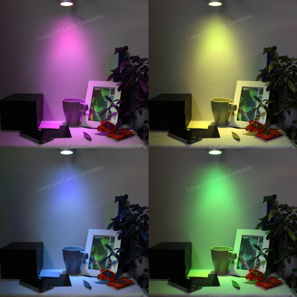3w LED GU10 Automatic Colour Change Red Green Blue RGB Light Bulb - Energy Light Bulbs - Free delivery on all orders