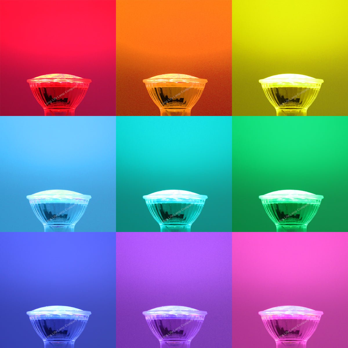 3w LED GU10 Automatic Colour Change Red Green Blue RGB Light Bulb - Energy Light Bulbs - Free delivery on all orders
