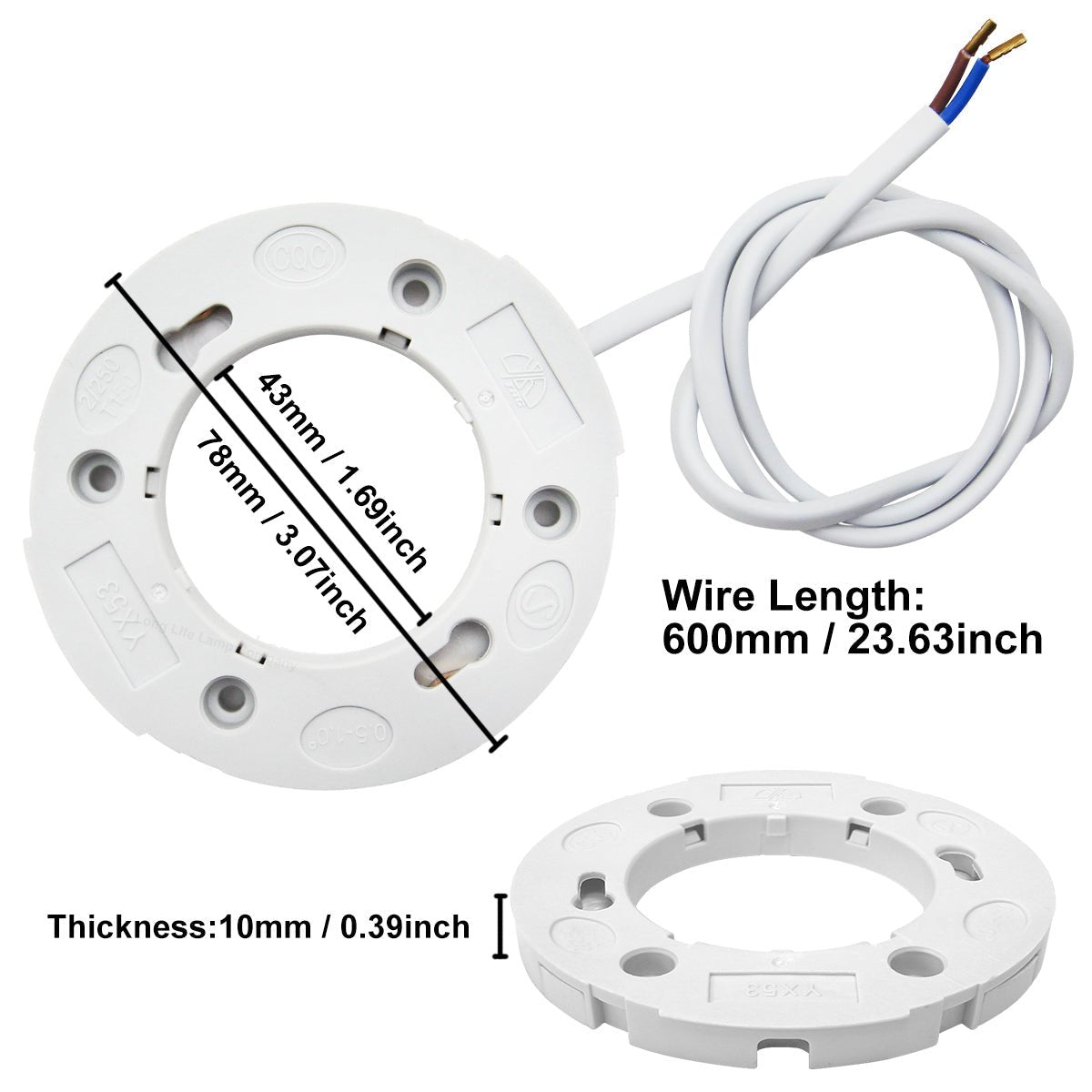 3w LED GX53 Under Cabinet Round Light Fitting Replaceable Bulb Cool White - Energy Light Bulbs - Free delivery on all orders