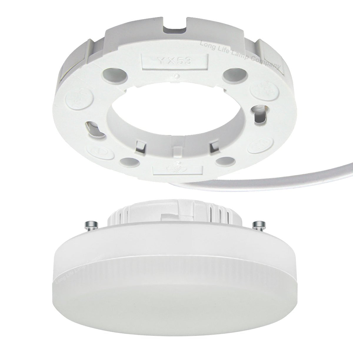 3w LED GX53 Under Cabinet Round Light Fitting Replaceable Bulb Cool White - Energy Light Bulbs - Free delivery on all orders