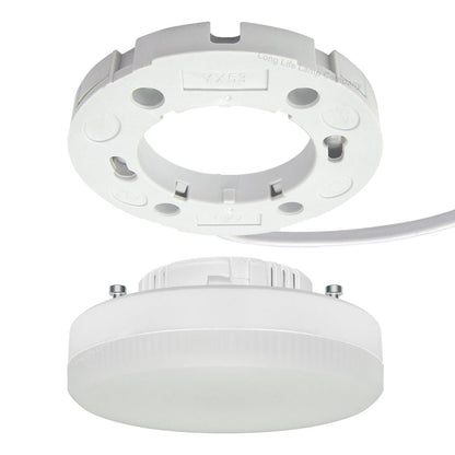 3w LED GX53 Under Cabinet Round Light Fitting Replaceable Bulb Cool White - Energy Light Bulbs - Free delivery on all orders
