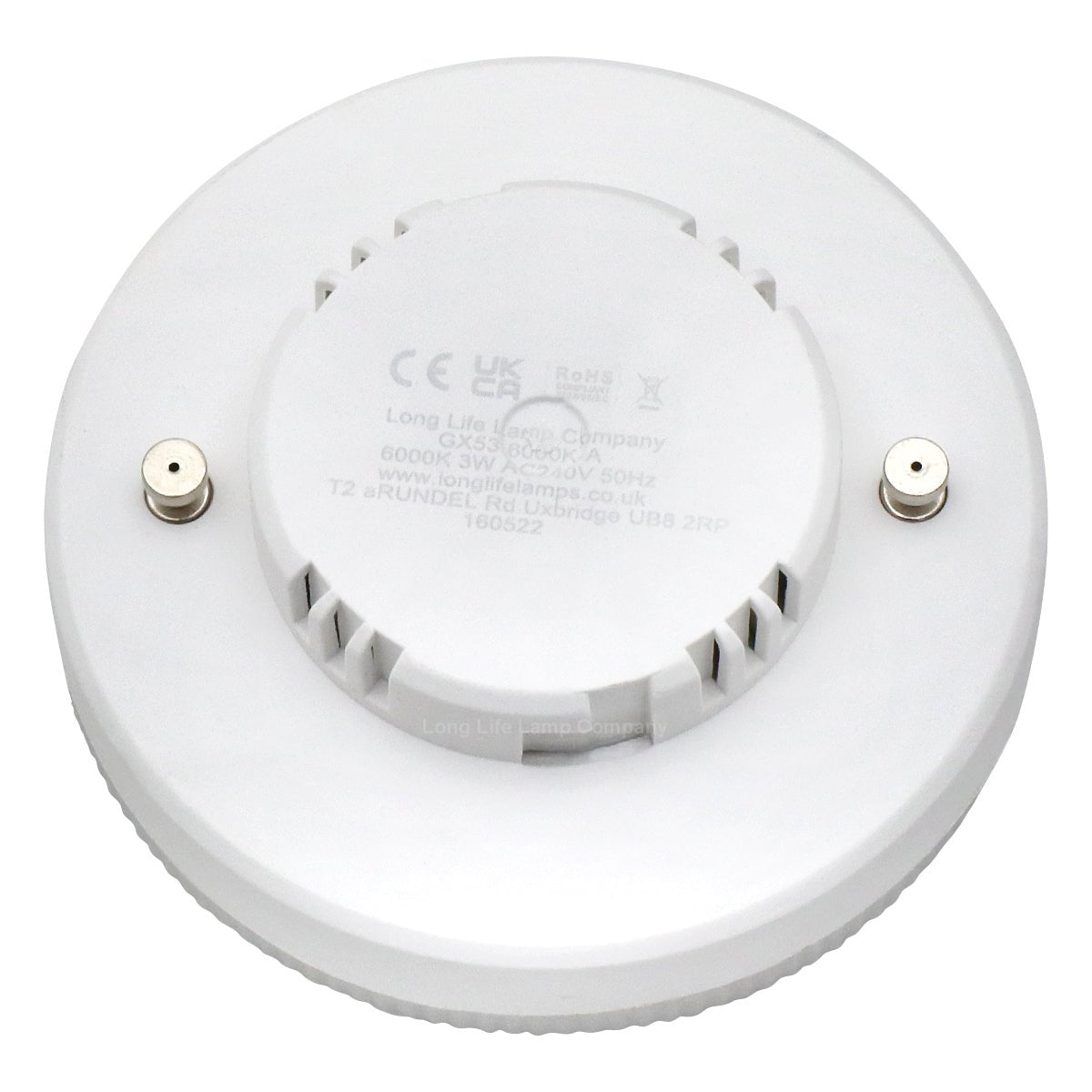 3w LED GX53 Under Cabinet Round Light Fitting Replaceable Bulb Cool White - Energy Light Bulbs - Free delivery on all orders