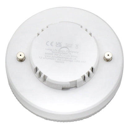3w LED GX53 Under Cabinet Round Light Fitting Replaceable Bulb Cool White - Energy Light Bulbs - Free delivery on all orders