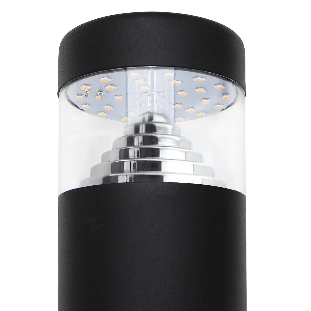 3W LED PIR Sensor Bollard Outdoor Garden Light Black Stainless Steel 3000K IP54 - Energy Light Bulbs - Free delivery on all orders