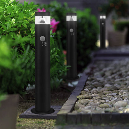 3W LED PIR Sensor Bollard Outdoor Garden Light Black Stainless Steel 6500K IP54 - Energy Light Bulbs - Free delivery on all orders