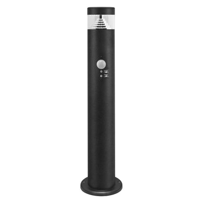 3W LED PIR Sensor Bollard Outdoor Garden Light Black Stainless Steel 6500K IP54 - Energy Light Bulbs - Free delivery on all orders