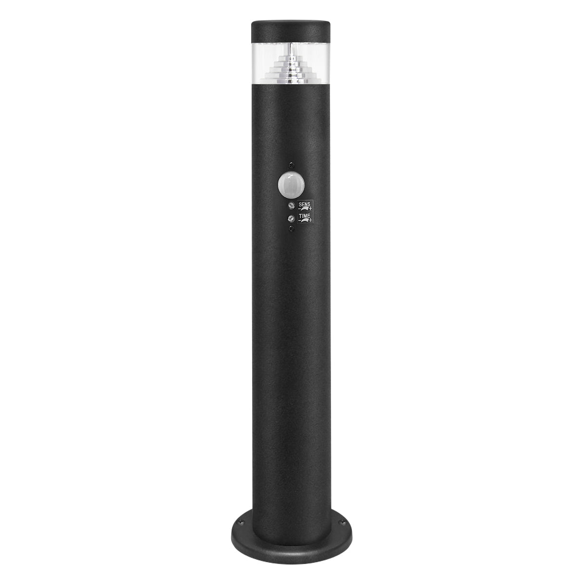 3W LED PIR Sensor Bollard Outdoor Garden Light Black Stainless Steel 6500K IP54 - Energy Light Bulbs - Free delivery on all orders