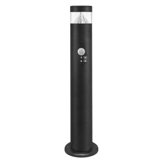 3W LED PIR Sensor Bollard Outdoor Garden Light Black Stainless Steel 6500K IP54 - Energy Light Bulbs - Free delivery on all orders