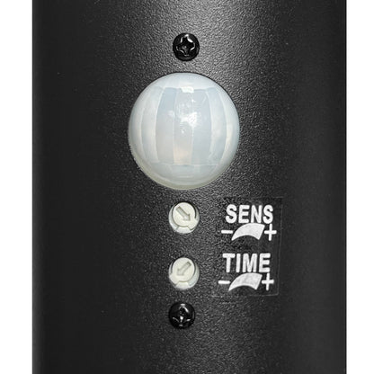 3W LED PIR Sensor Bollard Outdoor Garden Spike Light Black Stainless Steel 3000K IP54 - Energy Light Bulbs - Free delivery on all orders