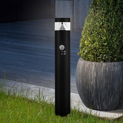 3W LED PIR Sensor Bollard Outdoor Garden Spike Light Black Stainless Steel 6500K IP54 - Energy Light Bulbs - Free delivery on all orders