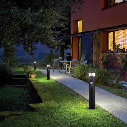 3W LED PIR Sensor Bollard Outdoor Garden Spike Light Black Stainless Steel 6500K IP54 - Energy Light Bulbs - Free delivery on all orders