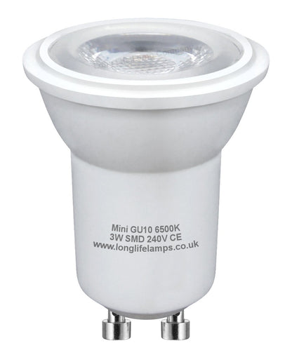 3w LED Small Mini GU10 Spotlight Bulb Cool White - Energy Light Bulbs - Free delivery on all orders