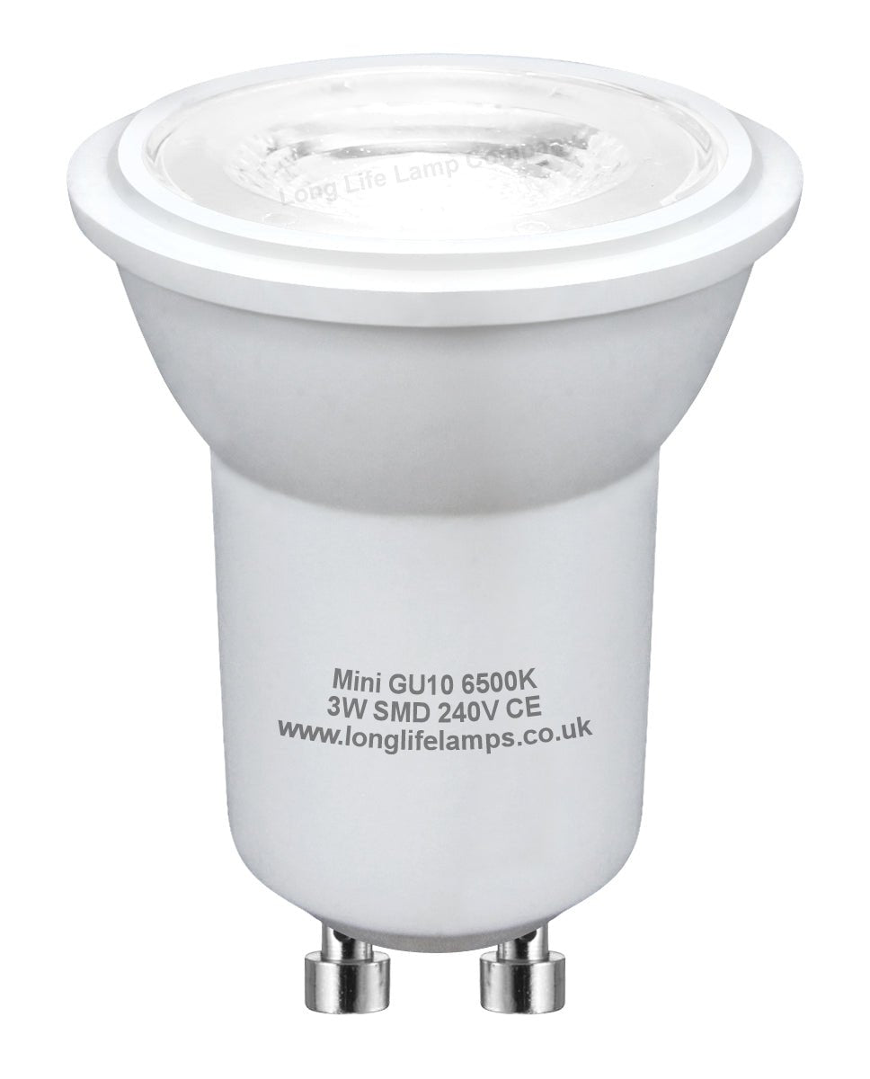 3w LED Small Mini GU10 Spotlight Bulb Cool White - Energy Light Bulbs - Free delivery on all orders