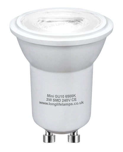 3w LED Small Mini GU10 Spotlight Bulb Cool White - Energy Light Bulbs - Free delivery on all orders