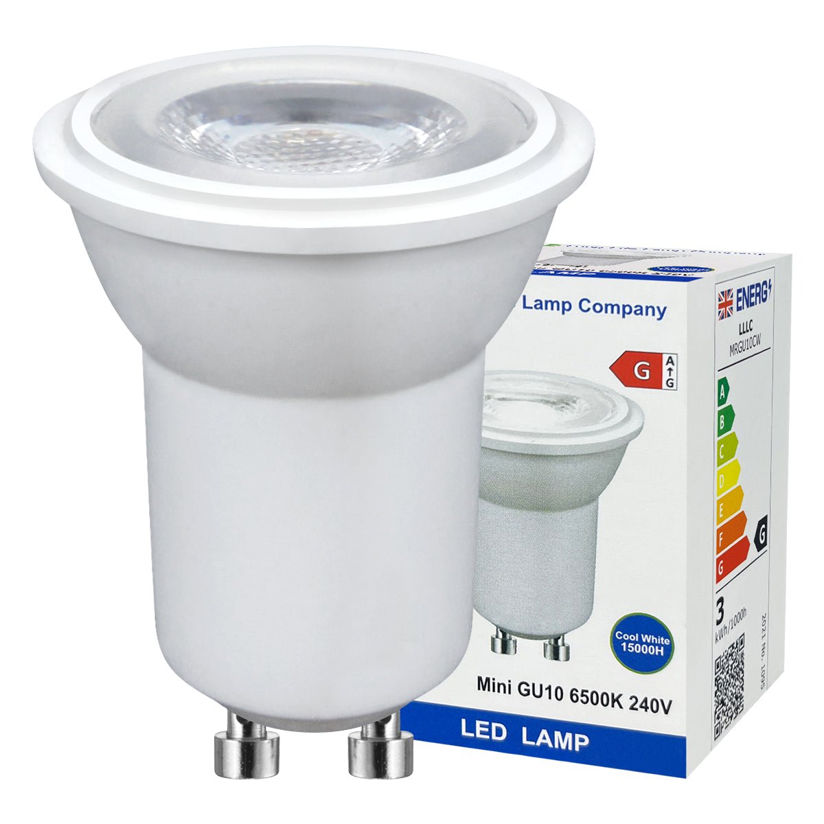 3w LED Small Mini GU10 Spotlight Bulb Cool White - Energy Light Bulbs - Free delivery on all orders