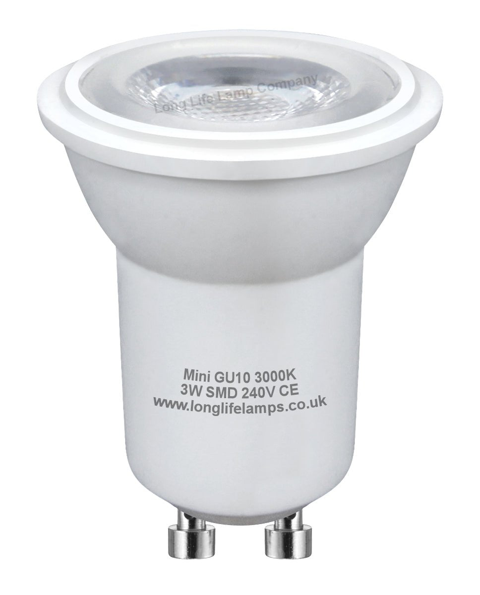 3w LED Small Mini GU10 Spotlight Bulb Warm White - Energy Light Bulbs - Free delivery on all orders