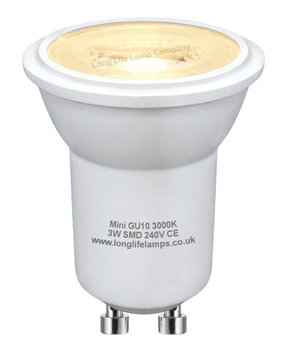 3w LED Small Mini GU10 Spotlight Bulb Warm White - Energy Light Bulbs - Free delivery on all orders