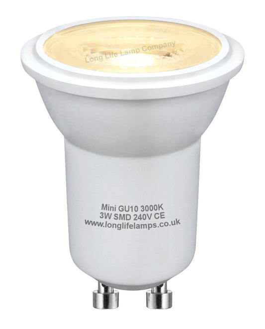 3w LED Small Mini GU10 Spotlight Bulb Warm White - Energy Light Bulbs - Free delivery on all orders