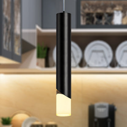 3W Matt Black LED Tube Ceiling Pendant Light 3000K K452 - Free delivery on all orders
