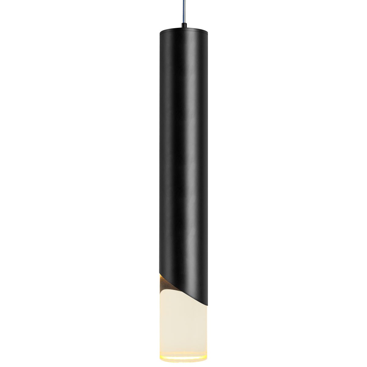3W Matt Black LED Tube Ceiling Pendant Light 3000K K452 - Free delivery on all orders