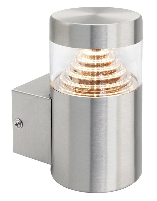 3w Modern LED Outdoor Garden Wall Light Stainless Steel IP44 Warm White - Energy Light Bulbs - Free delivery on all orders