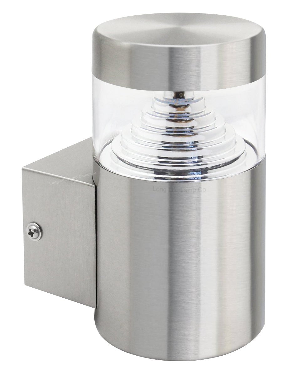 3w Modern LED Outdoor Garden Wall Light Stainless Steel IP44 Warm White - Energy Light Bulbs - Free delivery on all orders