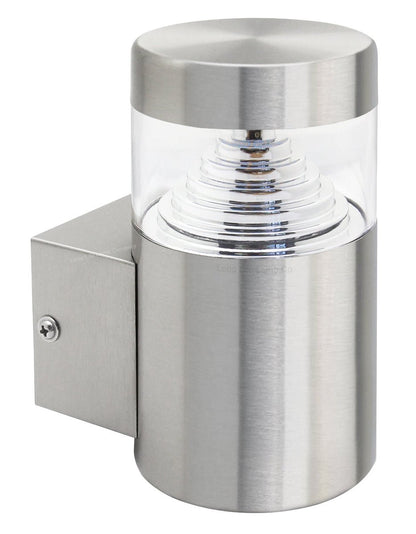 3w Modern LED Outdoor Garden Wall Light Stainless Steel IP44 Warm White - Energy Light Bulbs - Free delivery on all orders