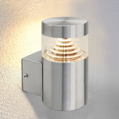 3w Modern LED Outdoor Garden Wall Light Stainless Steel IP44 Warm White - Energy Light Bulbs - Free delivery on all orders