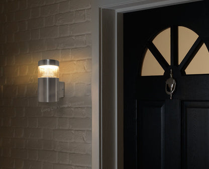 3w Modern LED Outdoor Garden Wall Light Stainless Steel IP44 Warm White - Energy Light Bulbs - Free delivery on all orders