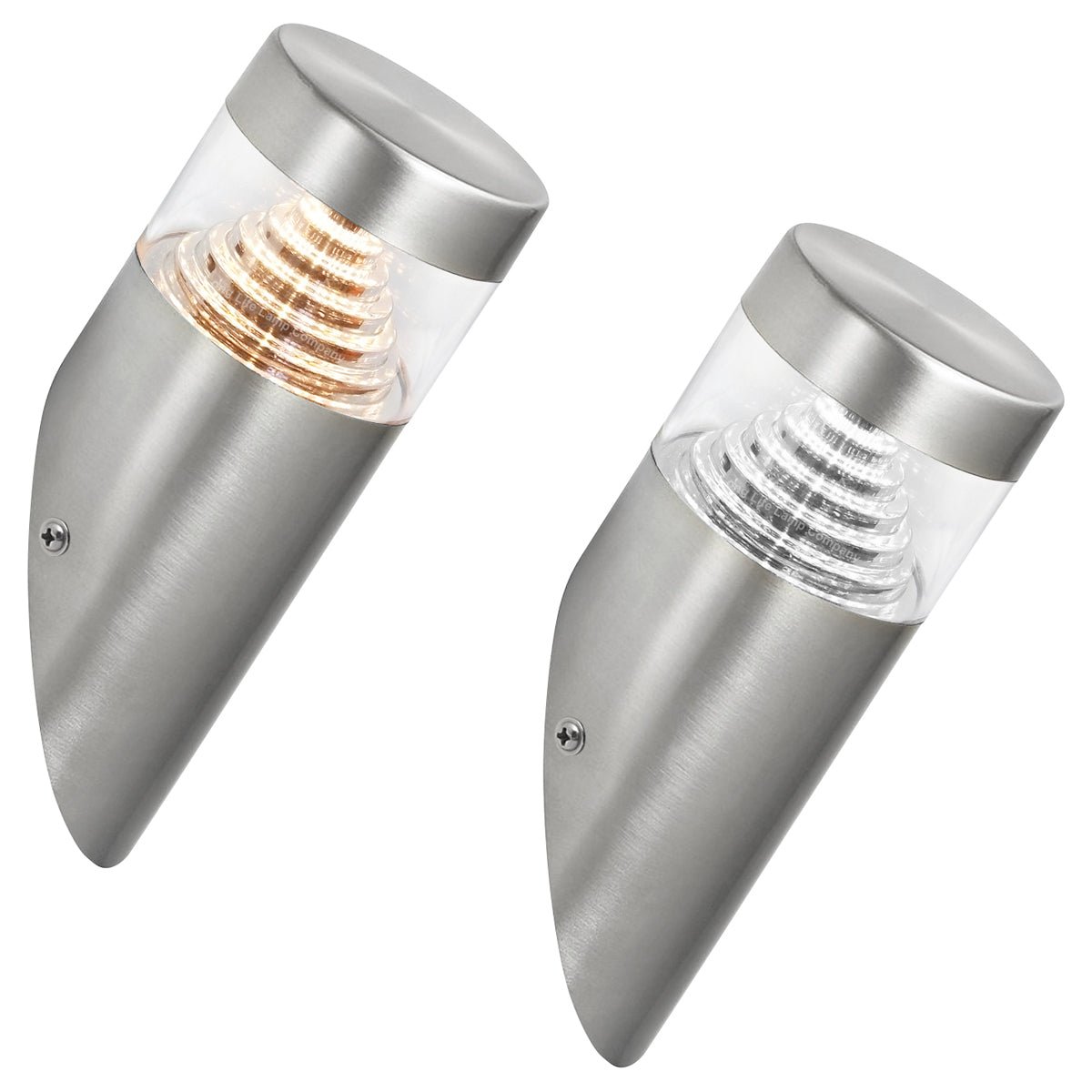 3W Modern LED Stainless Steel Outdoor Pyramid Angle Wall Light - Energy Light Bulbs - Free delivery on all orders