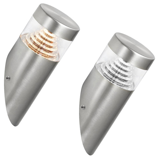 3W Modern LED Stainless Steel Outdoor Pyramid Angle Wall Light - Energy Light Bulbs - Free delivery on all orders
