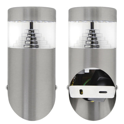 3W Modern LED Stainless Steel Outdoor Pyramid Angle Wall Light ZLC028 or ZLC029 - Free delivery on all orders