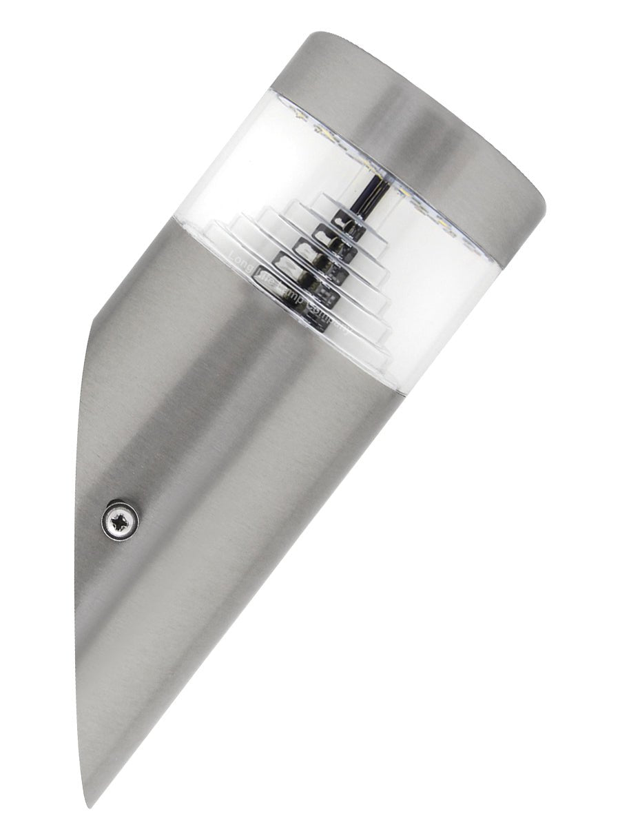 3W Modern LED Stainless Steel Outdoor Pyramid Angle Wall Light ZLC028 or ZLC029 - Free delivery on all orders