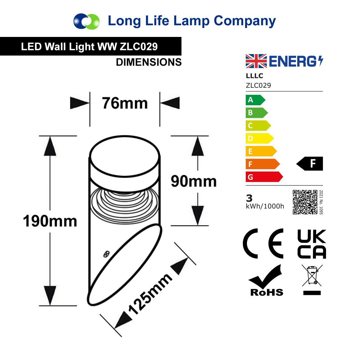 3W Modern LED Stainless Steel Outdoor Pyramid Angle Wall Light ZLC028 or ZLC029 - Free delivery on all orders