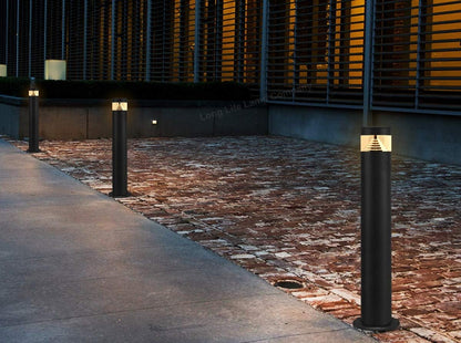 3w Modern Outdoor LED Warm White Bollard Light Stainless Steel Black Finish - Energy Light Bulbs - Free delivery on all orders